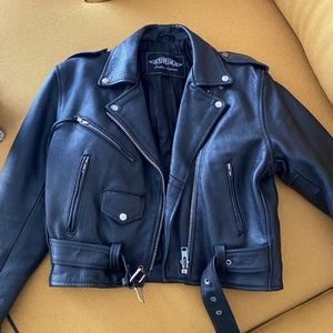 Leather Biker Jacket Genuine Leather Vintage